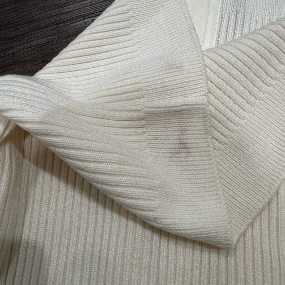 Moncler Cardigan Tricot White Zip Up Knitted Sweater Cardigan - Picture 12 of 13